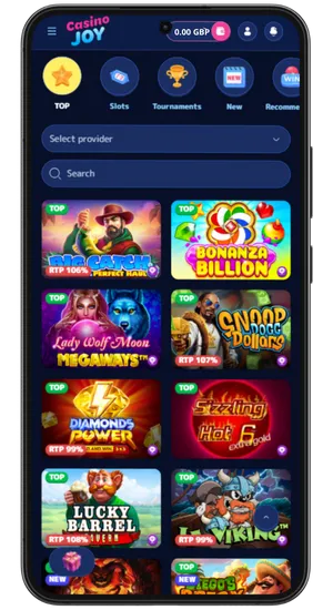 Play slots from Android shortcut