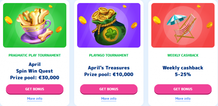 Bonuses Joy casino
