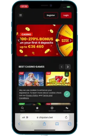 Mian page Chipstars Casino