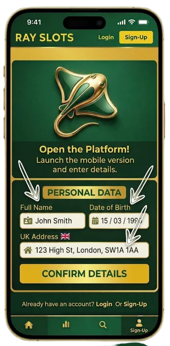 Ray Slots Personal data