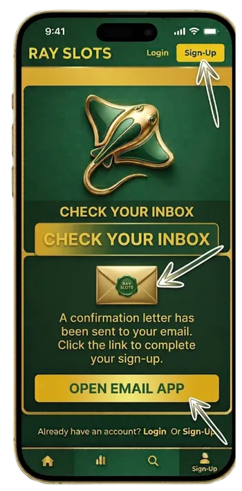 Ray Slots Email link