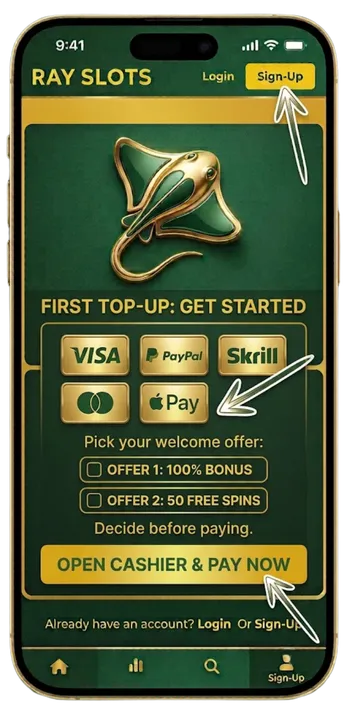 Ray Slots First top-up