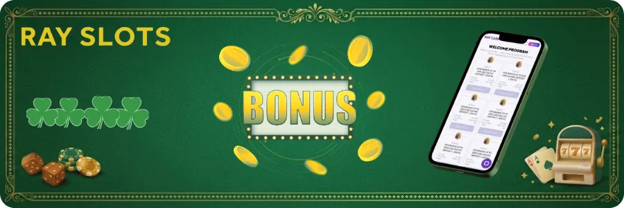 Ray Slots bonuses for UK players
